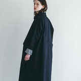 Fog Linen Cotton Pallavi Coat - Midnight