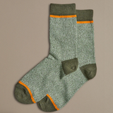 Rove Knitwear Organic Cotton Socks - Plain Green Marl