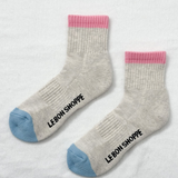 Le Bon Shoppe Color Block Girlfriend Socks - Grey/Pink