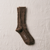 Yahae Alpaca Cable Pattern Socks, S - All Colours