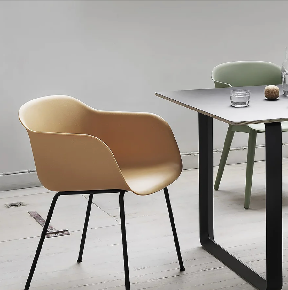 MUUTO Fiber Armchair, Metal Legs, Dusty Green - EX DISPLAY, WAS £279.00 - Tea and Kate