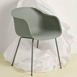 MUUTO Fiber Armchair, Metal Legs, Dusty Green - EX DISPLAY, WAS £279.00 - Tea and Kate