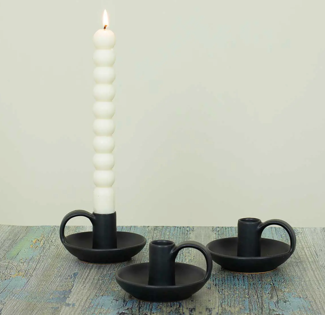 Afro Art Nike Candle Holder, Smoky Grey - WAS £19 - Tea and Kate
