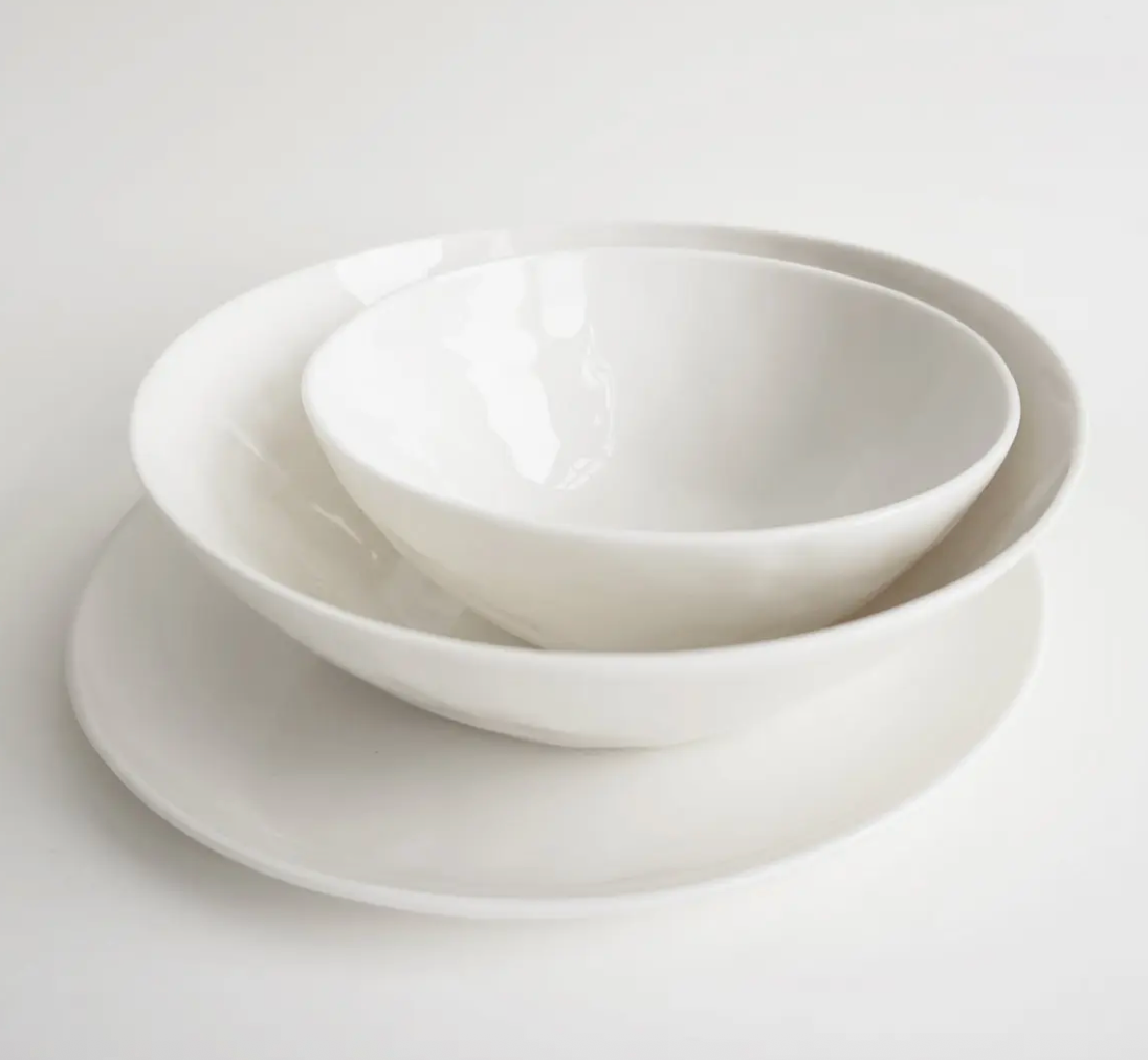 Kajsa Cramer White Bowl, 19cm - WAS £28 - Tea and Kate