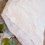 Linen Tales Square Pillowcase, Silver Linen - WAS £38 - Tea and Kate