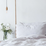 Linen Tales Square Pillowcase, Silver Linen - WAS £38 - Tea and Kate