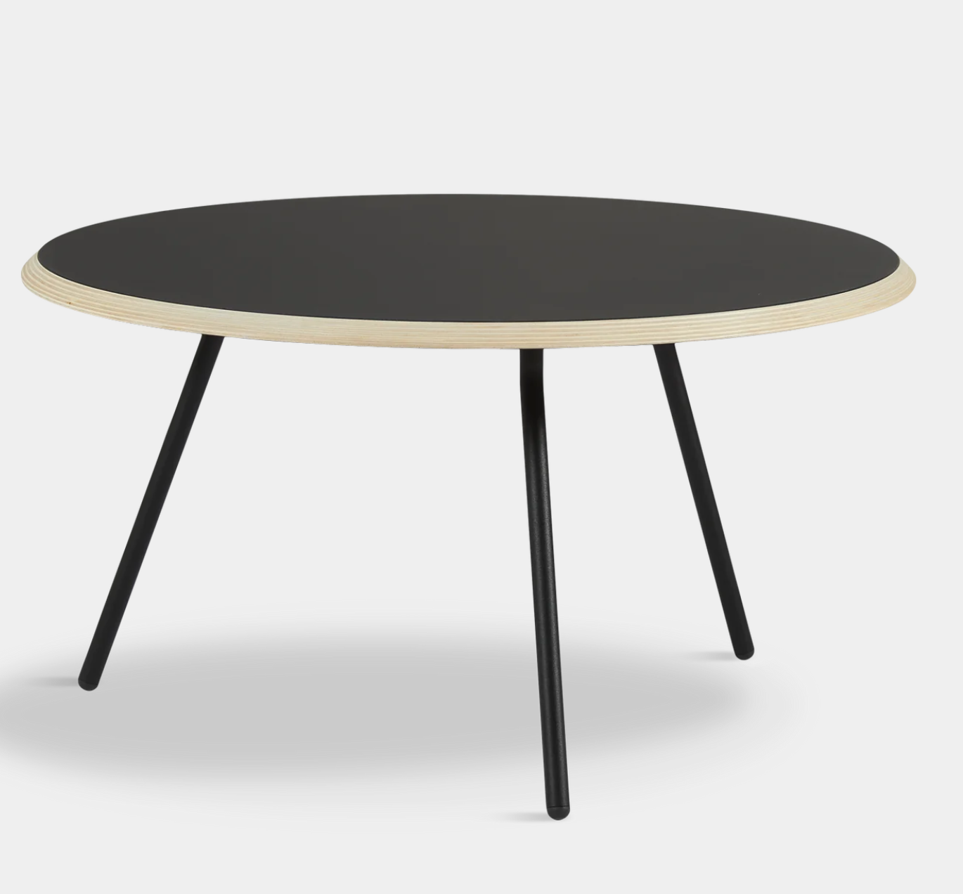 Woud Soround Coffee Table, 75cm, Black Top - Low, Mid & High - Tea and Kate