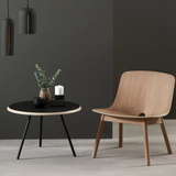 Woud Soround Coffee Table, 75cm, Black Top - Low, Mid & High