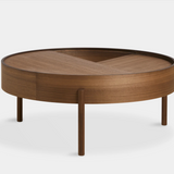 Woud Arc Table - 89cm, Black or Walnut