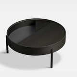 Woud Arc Table - 89cm, Black or Walnut