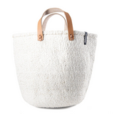 Mifuko Kiondo Market Basket, White M