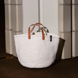 Mifuko Kiondo Market Basket, White M