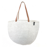 Mifuko Kiondo Shopper Basket, White L