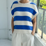 Le Bon Shoppe Pierre Cotton Sweater Top - French Blue Stripe was £85