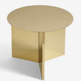 Hay Slit Table Round - Mirror/Brass/Black/White