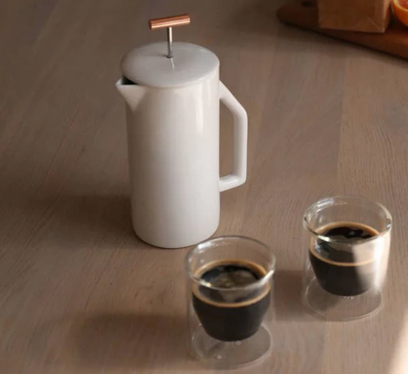 Yield Cream Ceramic French Press was £105 - Tea and Kate