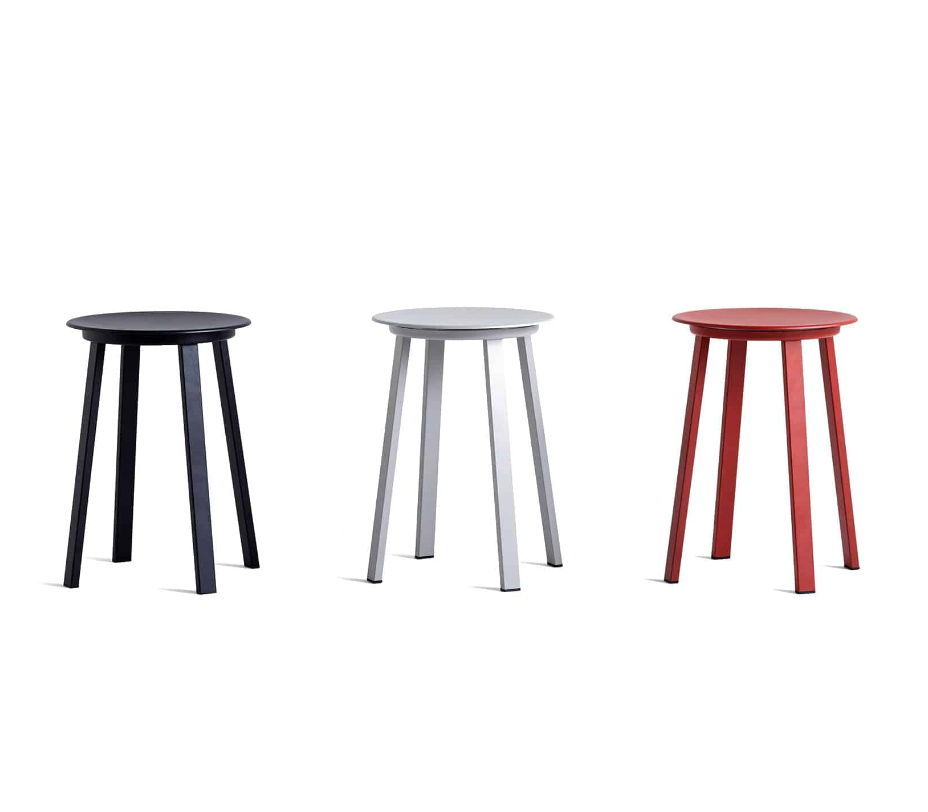Hay Revolver Bar Stool - Grey/Black/Red - Tea and Kate