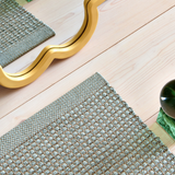 Pappelina Emm Sage/Linen Metallic Rug - 70cm x 120cm