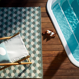 Pappelina Dana Army / Pale Turquoise / Vanilla Rug - 70cm x 60cm