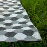 Pappelina Dana Warm Grey / Charcoal / Vanilla Rug - 70cm x 60cm