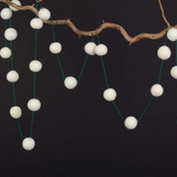 Afro Art Felt Balls Garland, White/Green was £14