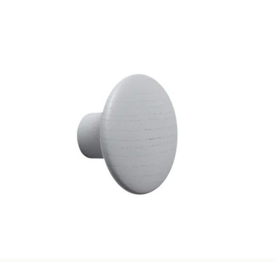 Muuto Dot Hook, Large 17cm, White / Grey - Tea and Kate