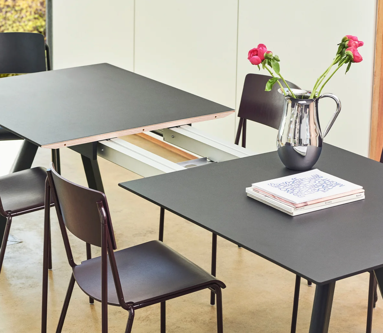 HAY CPH 30 Table Extension Leaves / 50x90cm - Black Linoleum Top / Oak Crossbar, WAS £255 - Tea and Kate