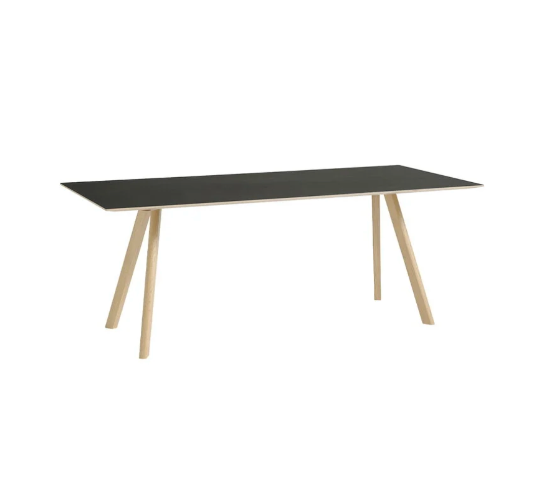 HAY CPH 30 Table Extension Leaves / 50x90cm - Black Linoleum Top / Oak Crossbar, WAS £255 - Tea and Kate