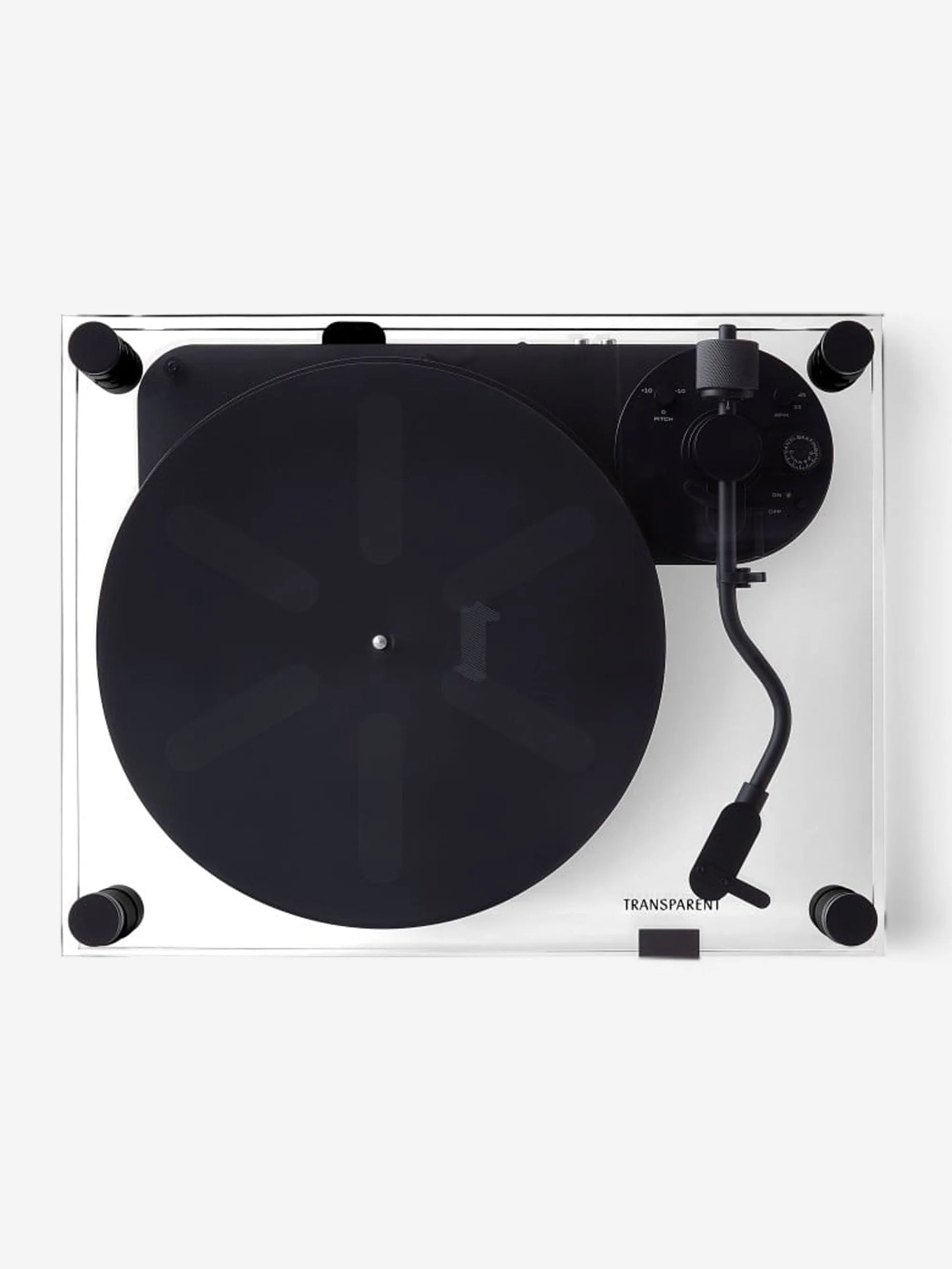 Transparent Sound Turntable - Black - Tea and Kate