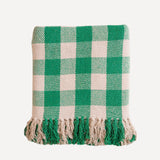 Recycled cotton gingham throw 125x150cm was £20