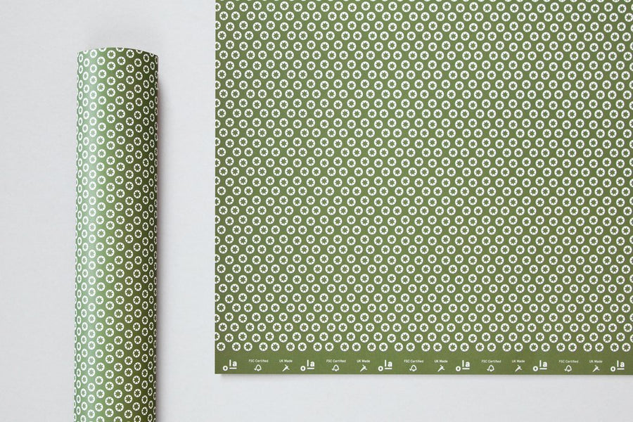 Patterned Papers  - Tiny Stars print in Olive