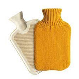 Hot Water Bottle and Knitted Mustard cover was £16