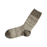 Nishiguchi Kutsushita Wool Jacquard Socks - Grey