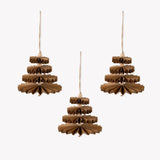 Maddox Tree Decoration Set of 3 Truffle Gold