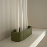 Swedish Stripe Candleholder - Green