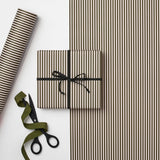 Kinshipped Peppermint Thin Green Stripe Gift Wrap