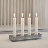 Born in Sweden Candleholder in Recycled Material- Four Candles in A Row