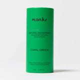 Monks Whole Body Natural Deodorant Stick  Copal Green - Tea and Kate