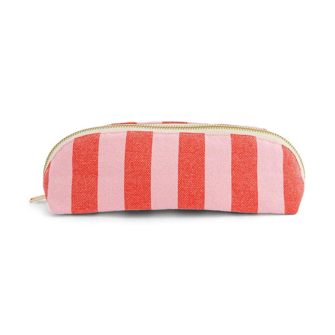 Rose in April Pencil Case Gaston Stripes Tomato / Candy Pink - Tea and Kate