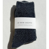Le Bon Shoppe Cashmere Pointelle Socks Charcoal