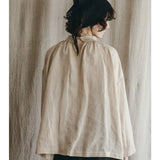 Fog Linen x Mii Thaii Venta Gather Top Ivoire