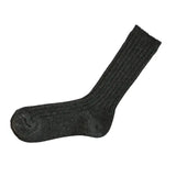 NISHIGUCHI KUTSUSHITA Cashmere Ribbed Socks - Charcoal