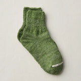 Yahae Japanese Garabou Organic Cotton Ankle Socks Green - Tea and Kate