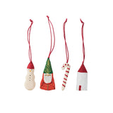 Fog Linen Holiday Ornament 4 Pcs Set