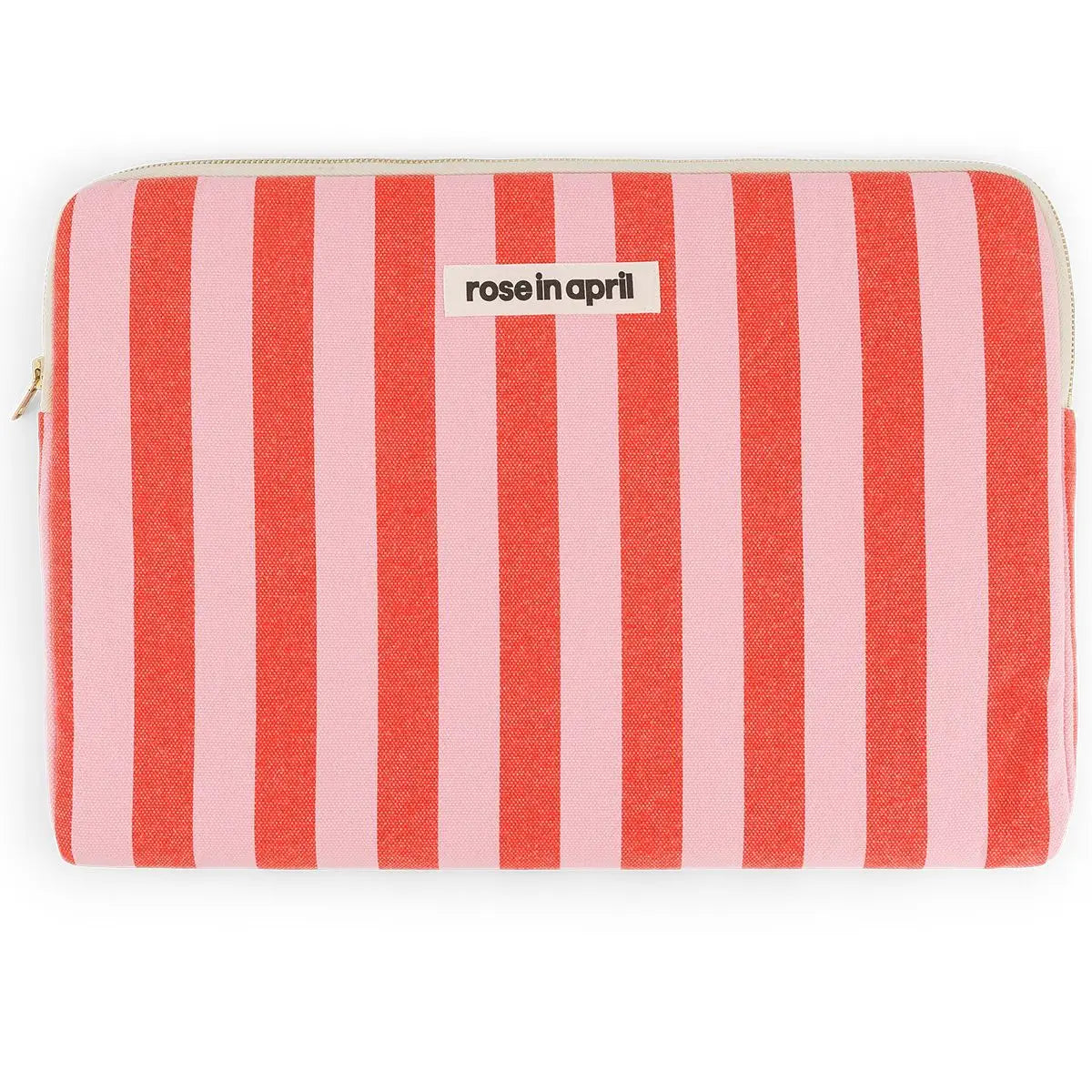 Rose in April Laptop Sleeve 15/16' Maya Stripes Tomato / Candy - Tea and Kate