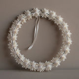Swedish Paper Flake Wreath - White