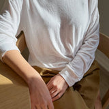 Le Bon Shoppe Haze Linen Blend Tee Optic White - Tea and Kate