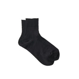 Fog Linen Linen Rib Socks Black