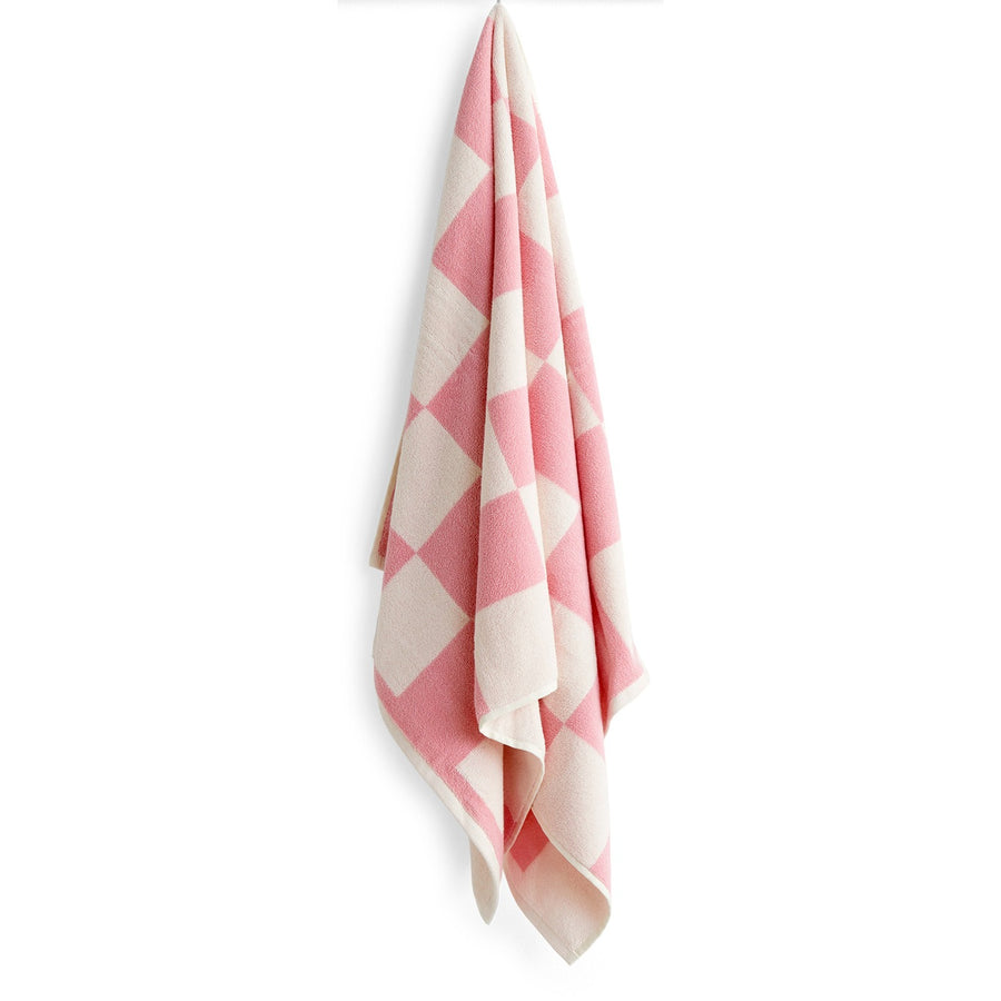 Check Bath Towel - Candy pink