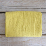 Linge Particulier Fringed Bed Throw, 135x200cm - Ochre, was £135